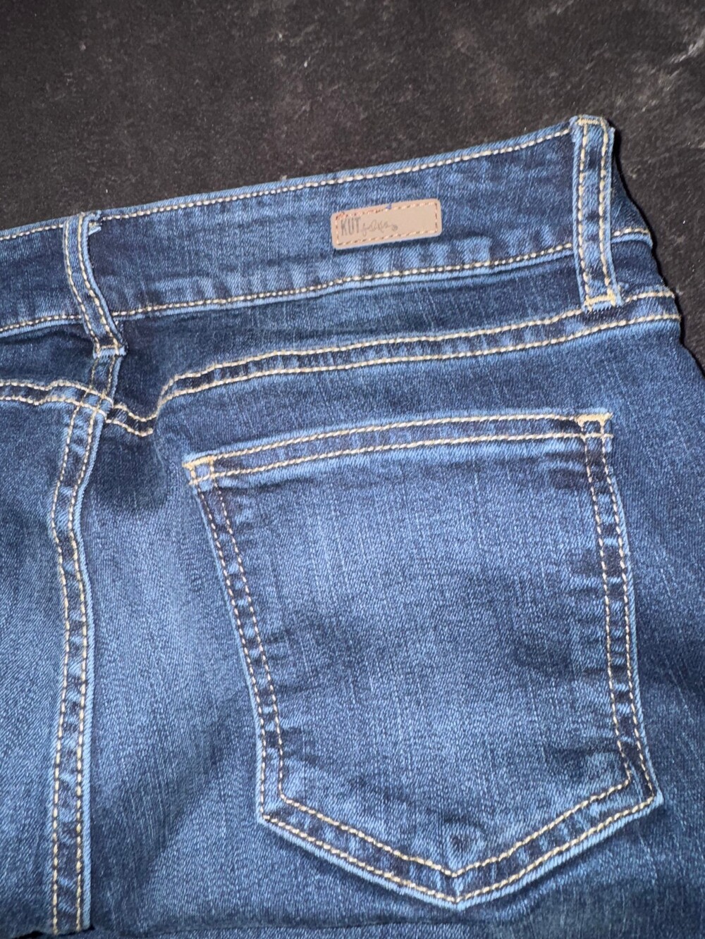 Kut from the Kloth Women's Blue Denim Jeans Rolled Cuffs Five-Pocket - Picture 3 of 8